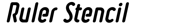 Ruler Stencil font preview
